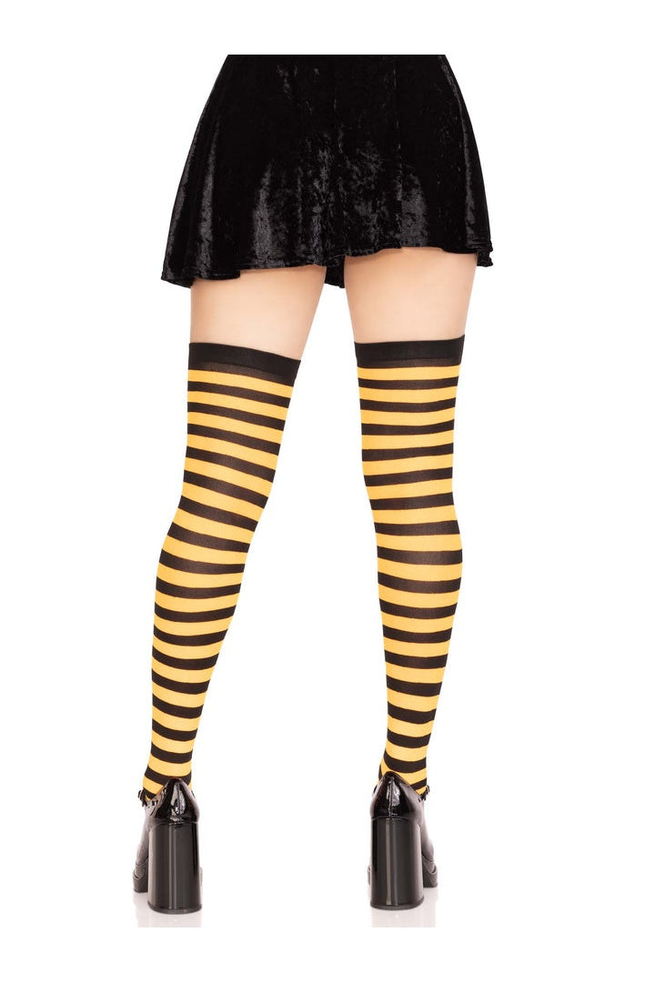 Leg Avenue Cari Striped Stockings in One Size  7