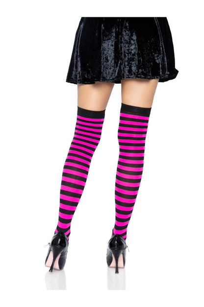 Leg Avenue Cari Striped Stockings in One Size  9
