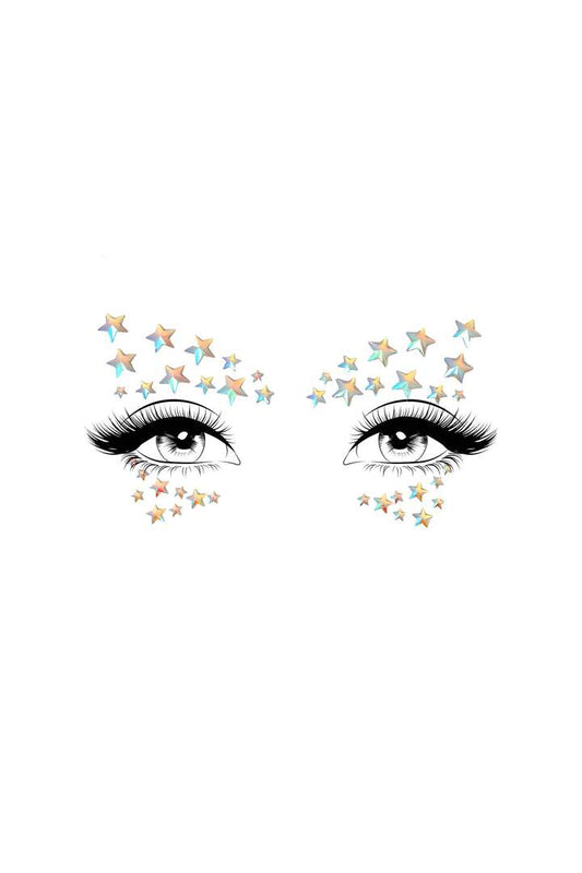 Leg Avenue Celeste Glow in the Dark Face Jewels Sticker Clear in One Size 
