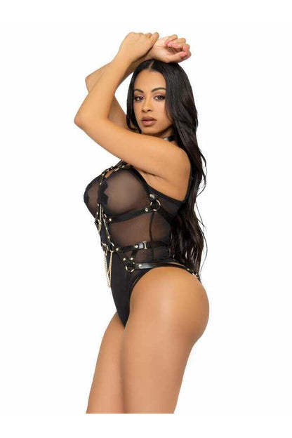 Leg Avenue Chained And Charmed Harness Teddy 12