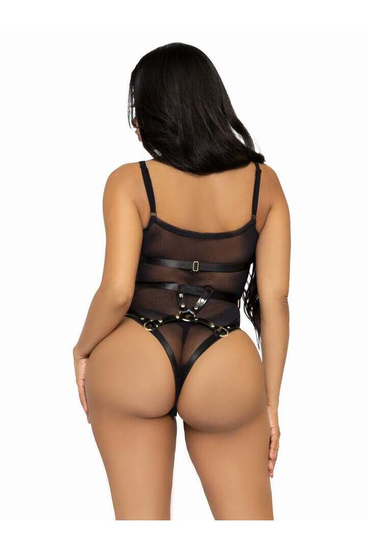 Leg Avenue Chained And Charmed Harness Teddy 13