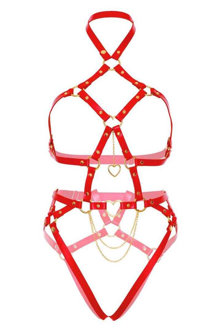 Leg Avenue Chained And Charmed Harness Teddy 1