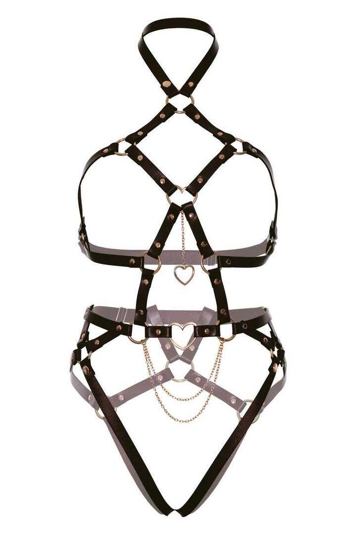 Leg Avenue Chained And Charmed Harness Teddy 7
