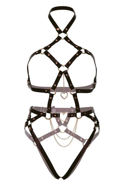 Leg Avenue Chained And Charmed Harness Teddy 7