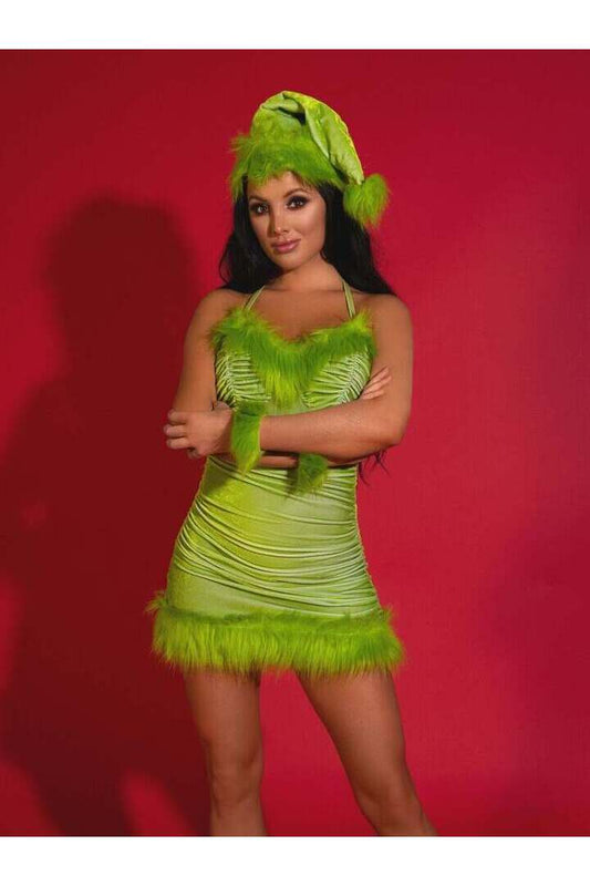 Leg Avenue Christmas Baddie Costume in Green 