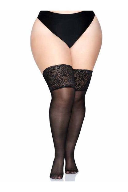 Leg Avenue Clara Plus Thigh High Stockings in Queen Size 3