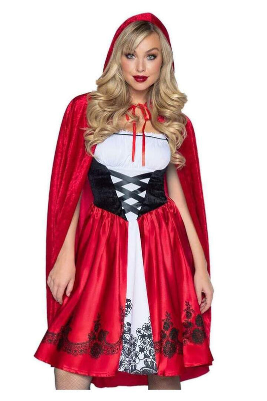 Leg Avenue Classic Red Riding Hood Costume in Red/White 