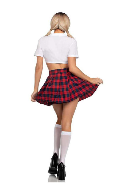 Leg Avenue Classic School Girl Costume in Red 5