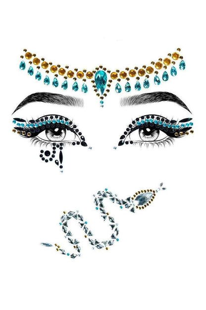 Leg Avenue Cleopatra Rhinestone Stick-On Jewels Multicolor in One Size 1