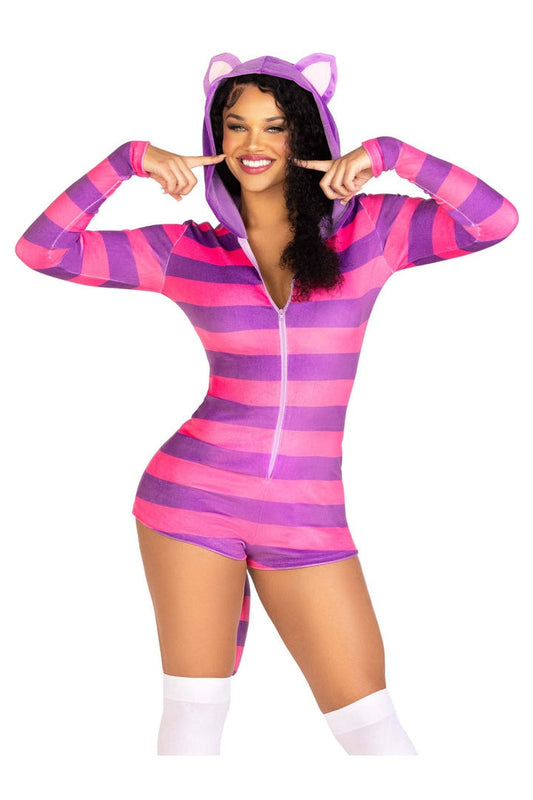Leg Avenue Comfy Cheshire Cat Costume Pink/Purple  5