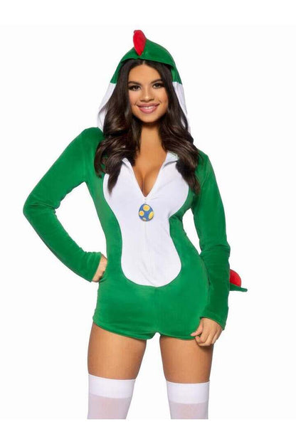 Leg Avenue Comfy Super Dino Costume in Green/White 3