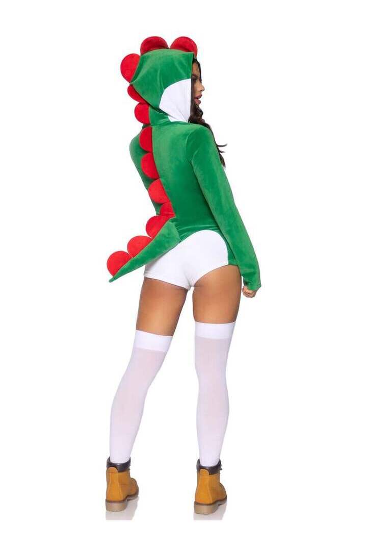 Leg Avenue Comfy Super Dino Costume in Green/White 5