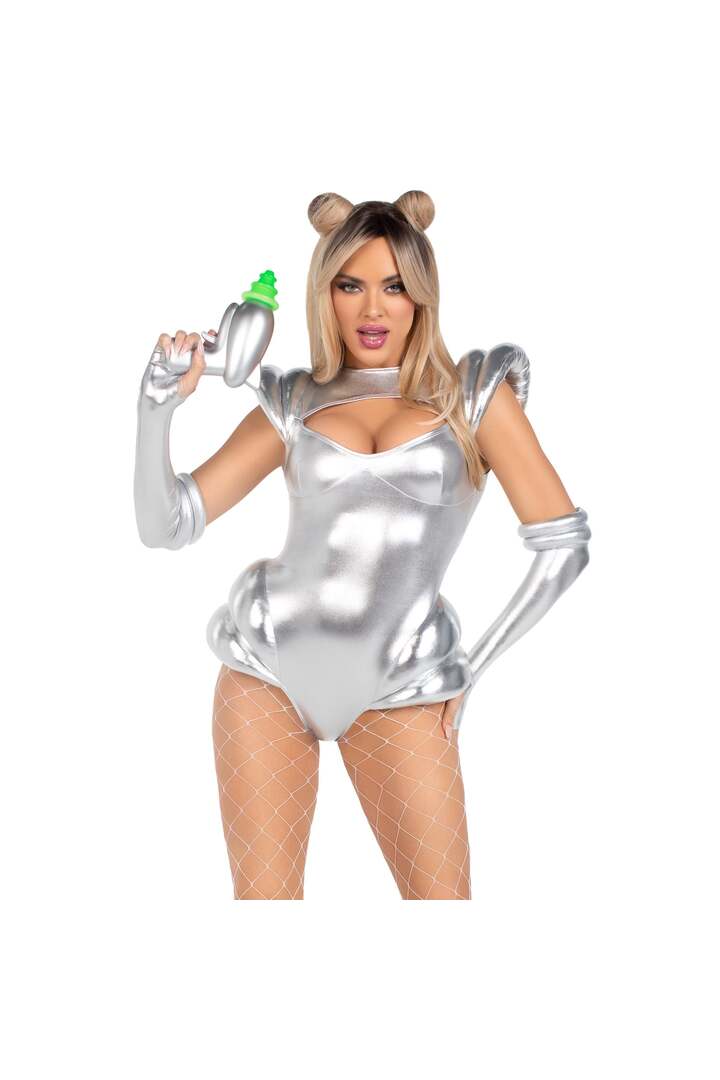 Leg Avenue Cosmic Cutie Alien Costume Silver 