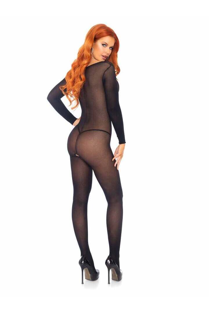 Leg Avenue Cover Me Long Sleeved Bodystocking in One Size 9