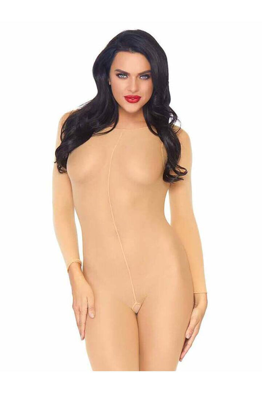 Leg Avenue Cover Me Long Sleeved Bodystocking in One Size 