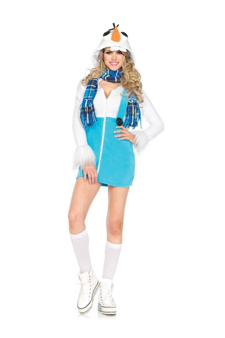 Leg Avenue Cozy Snowman Costume in White 2