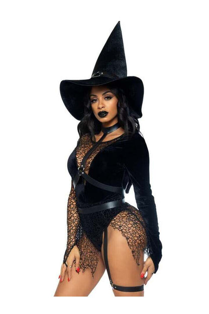 Leg Avenue Crafty Witch Sexy Costume With Hat in Black 4