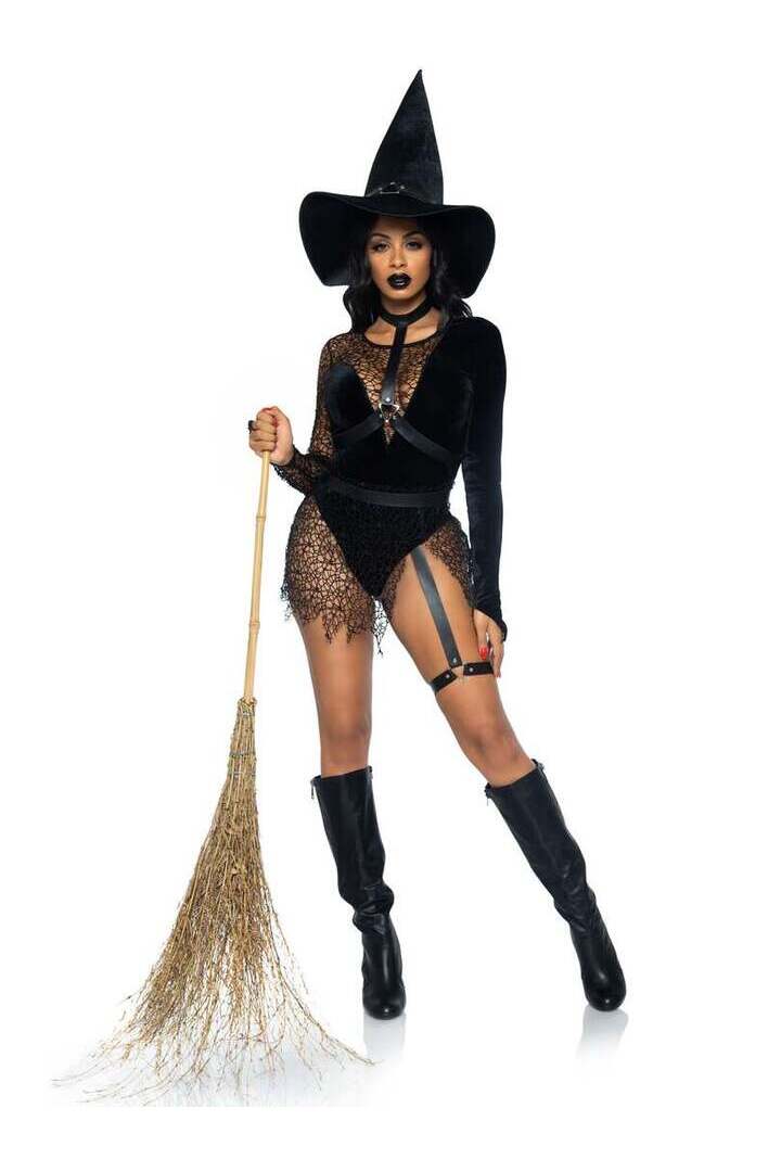 Leg Avenue Crafty Witch Sexy Costume With Hat in Black 6
