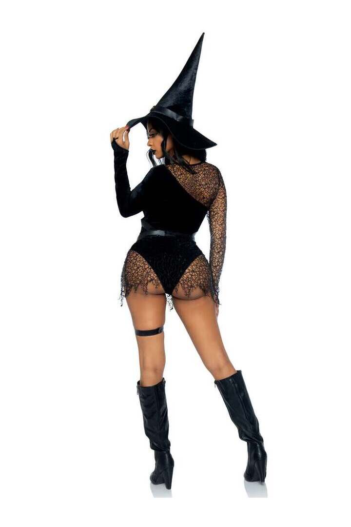 Leg Avenue Crafty Witch Sexy Costume With Hat in Black 7