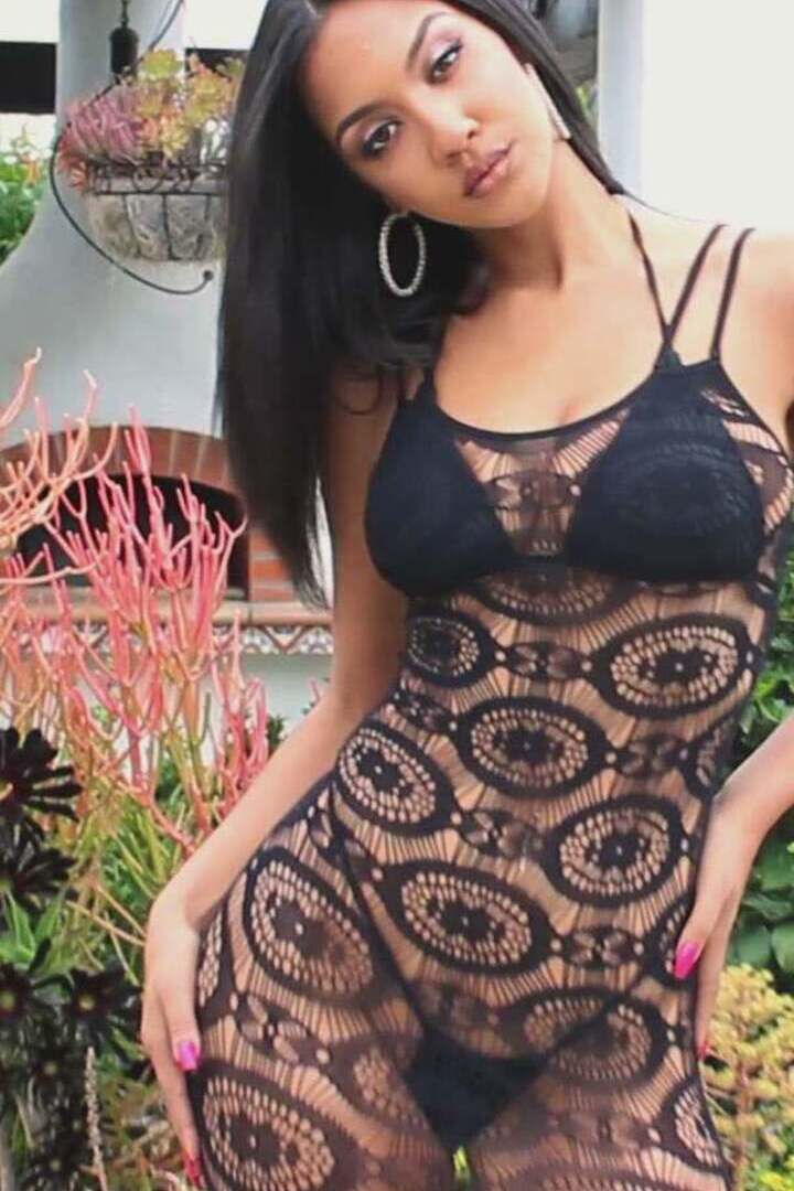 Leg Avenue Crazy In Love Crochet Mini Dress Black in One Size 3
