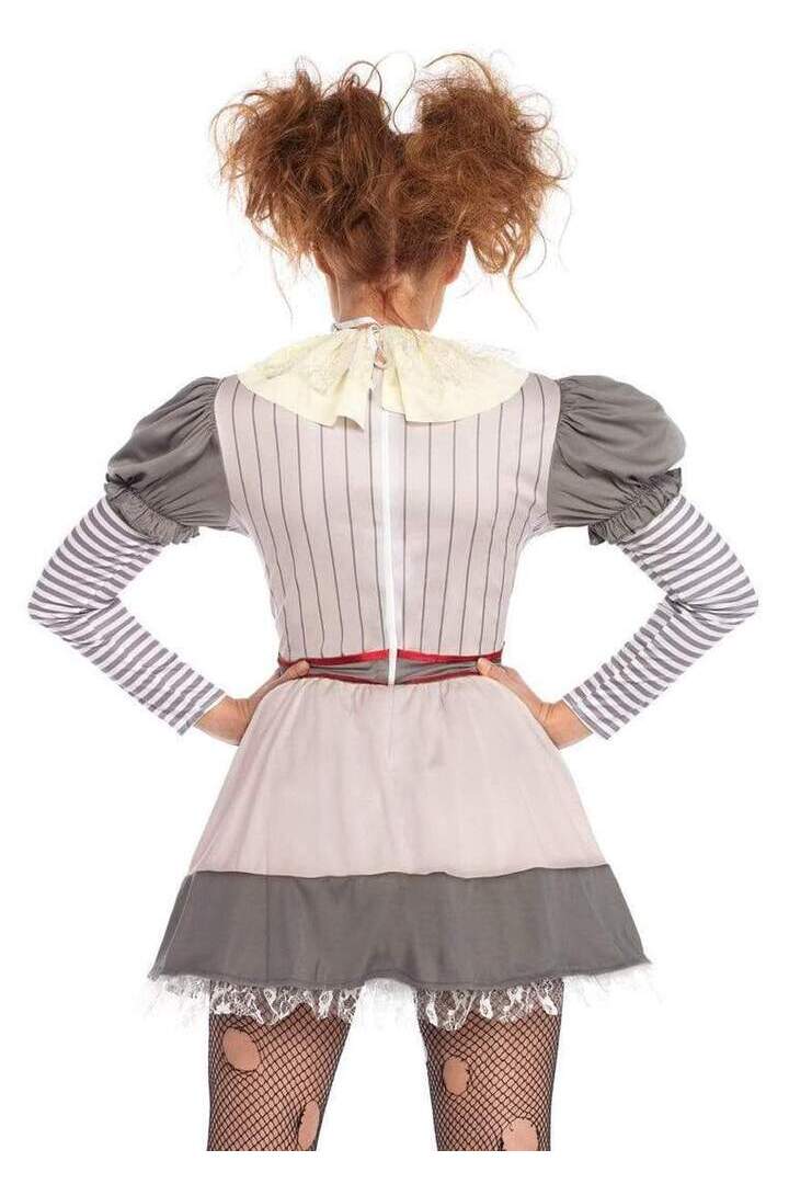 Leg Avenue Creepy Clown Costume in Grey/Red 2