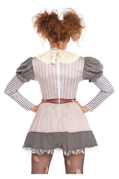 Leg Avenue Creepy Clown Costume in Grey/Red 2