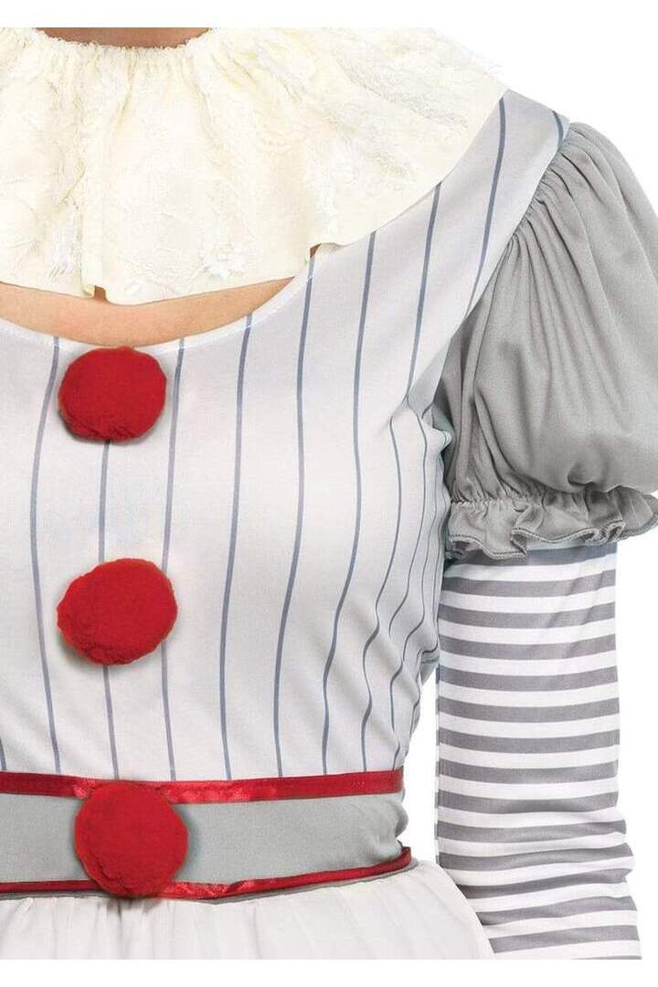 Leg Avenue Creepy Clown Costume in Grey/Red 4