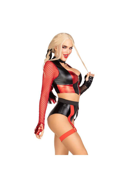 Leg Avenue Crime Spree Sweetie Costume Red/Black 2