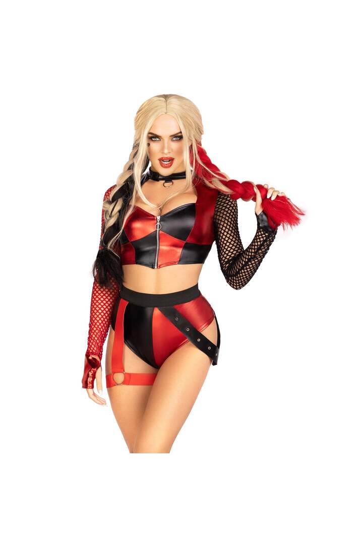 Leg Avenue Crime Spree Sweetie Costume Red/Black 3