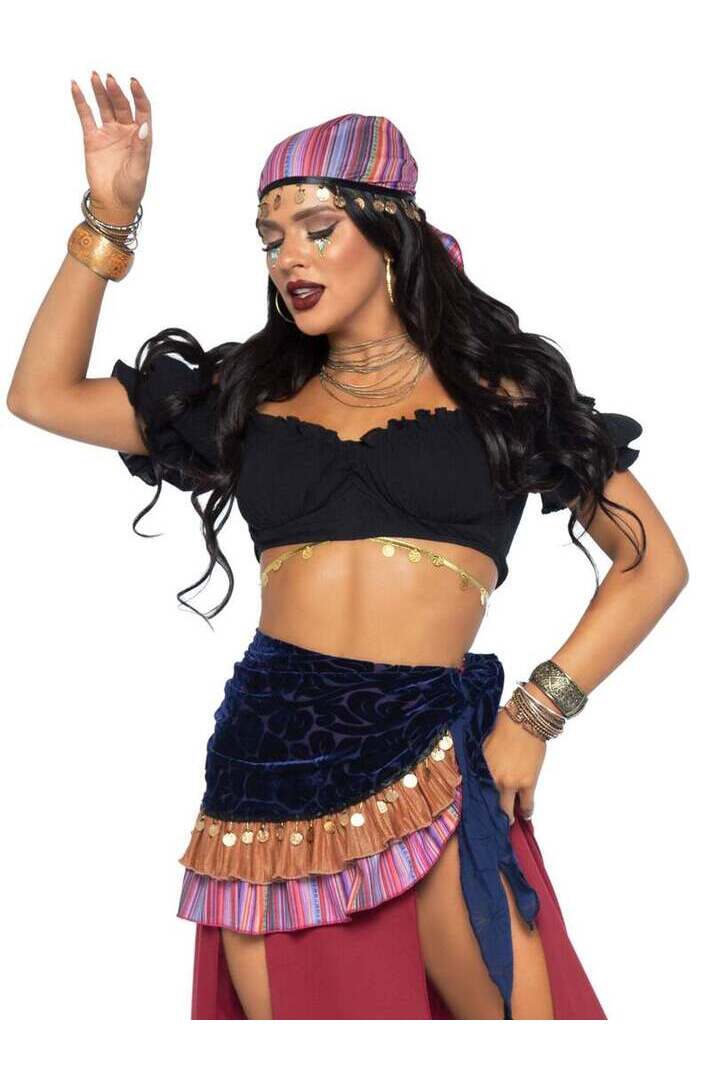 Leg Avenue Crystal Ball Beauty Sexy Costume in Red/Blue 9