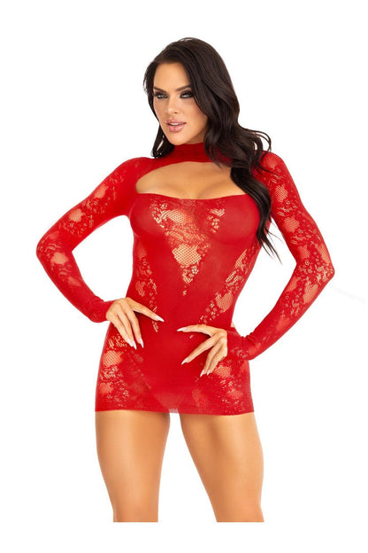 Leg Avenue Cuff It Lace Mini Dress in One Size  5