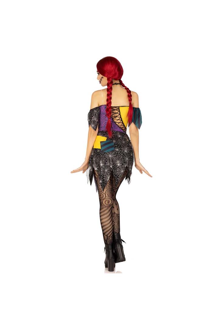 Leg Avenue Darling Rag Doll Costume Yellow/Purple 5