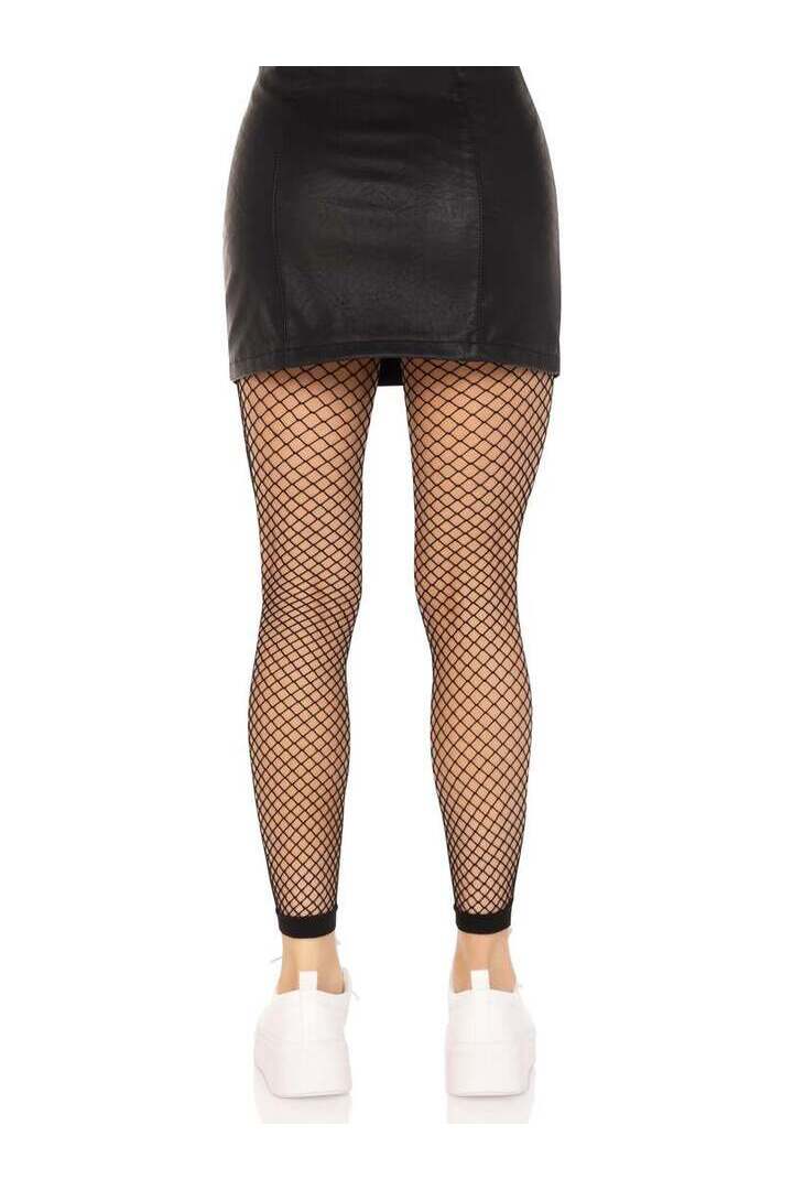 Leg Avenue Delilah Fishnet Footless Tights Black in One Size 3