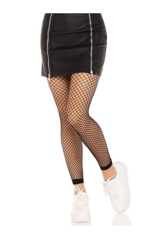 Leg Avenue Delilah Fishnet Footless Tights Black in One Size 