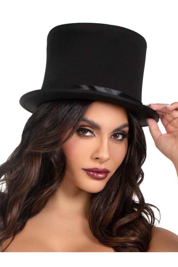 Leg Avenue Deluxe Foldable Top Hat Black in One Size 2