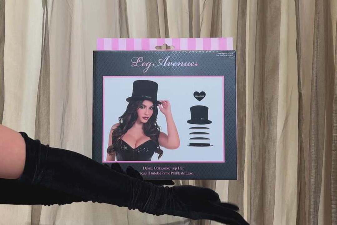 Leg Avenue Deluxe Foldable Top Hat Black in One Size 4