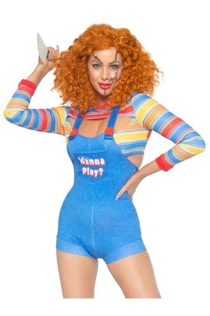 Leg Avenue Demon Doll Killer Costume in Blue 