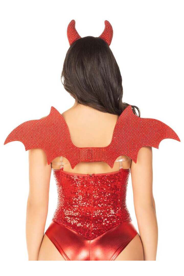 Leg Avenue Devil Costume Kit Red in One Size 2