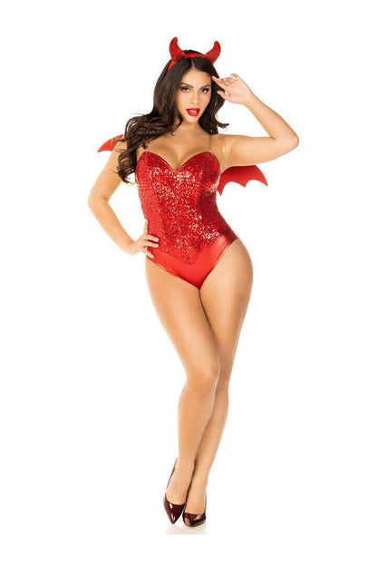 Leg Avenue Devil Costume Kit Red in One Size 3
