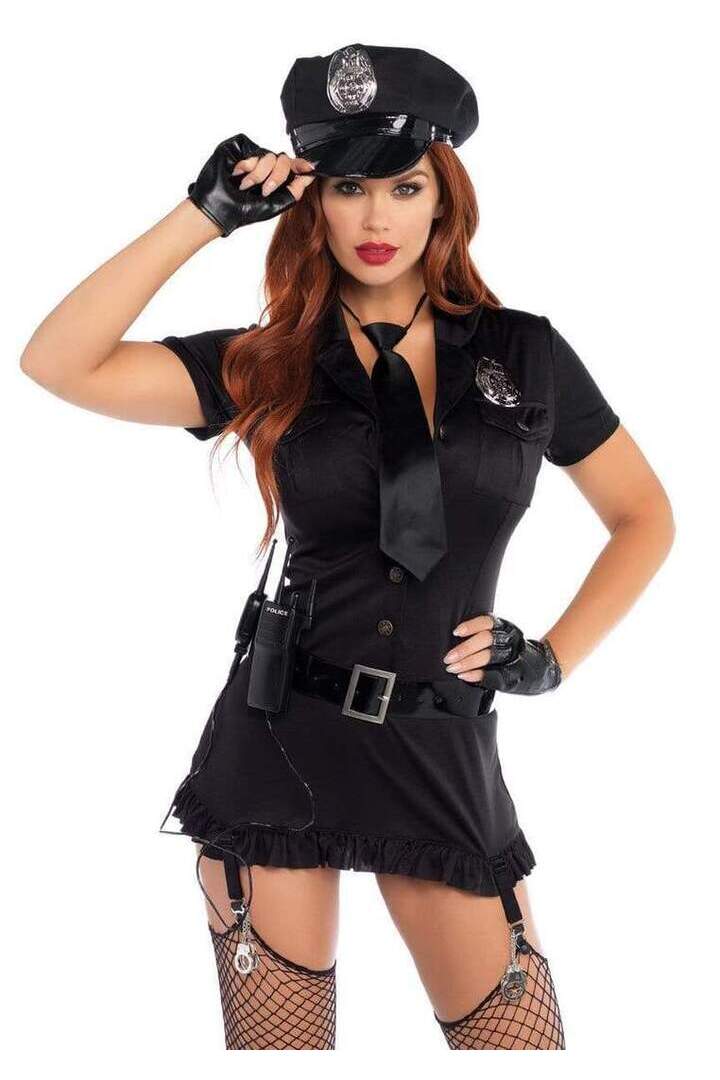 Leg Avenue Dirty Cop Costume in Black 