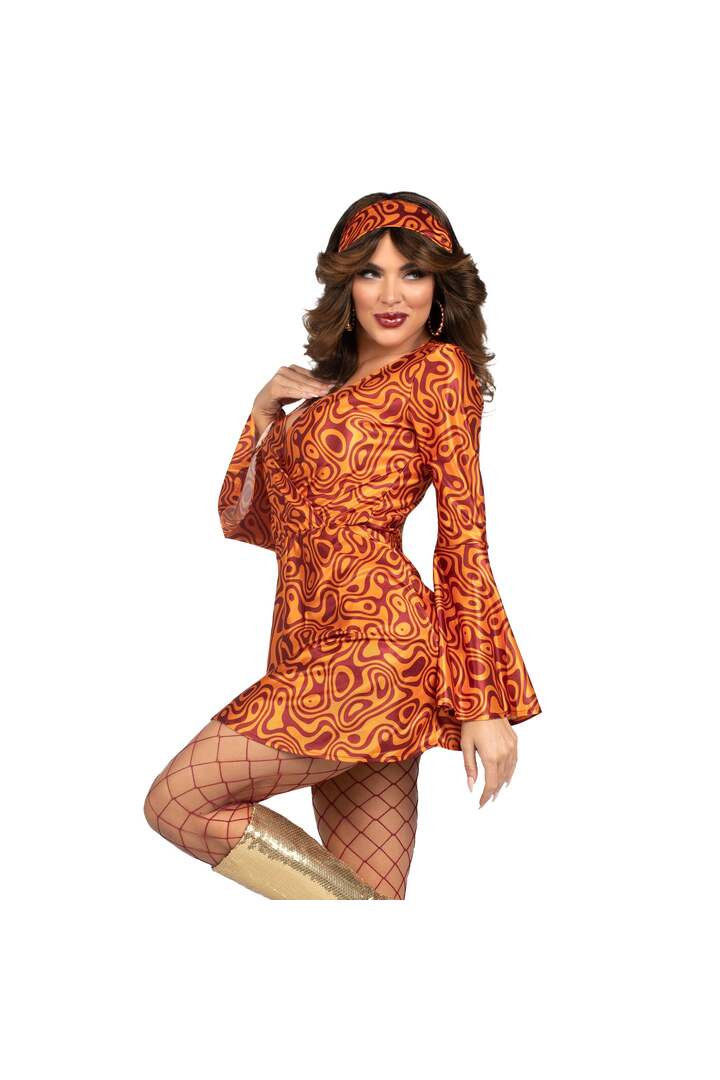 Leg Avenue Disco Doll Costume Orange 2