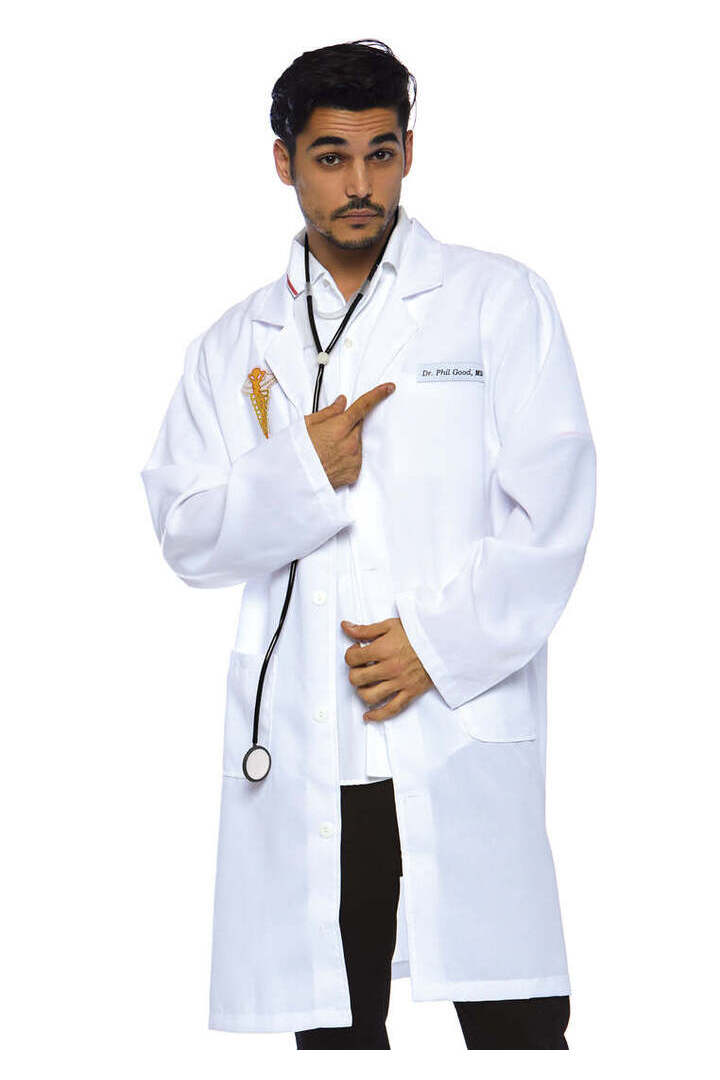 Leg Avenue Dr. Phil Good Doctor Costume Set White in One Size 