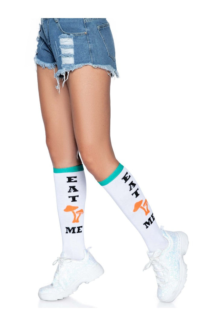 Leg Avenue Eat Me Knee High Socks Multicolor in One Size  1