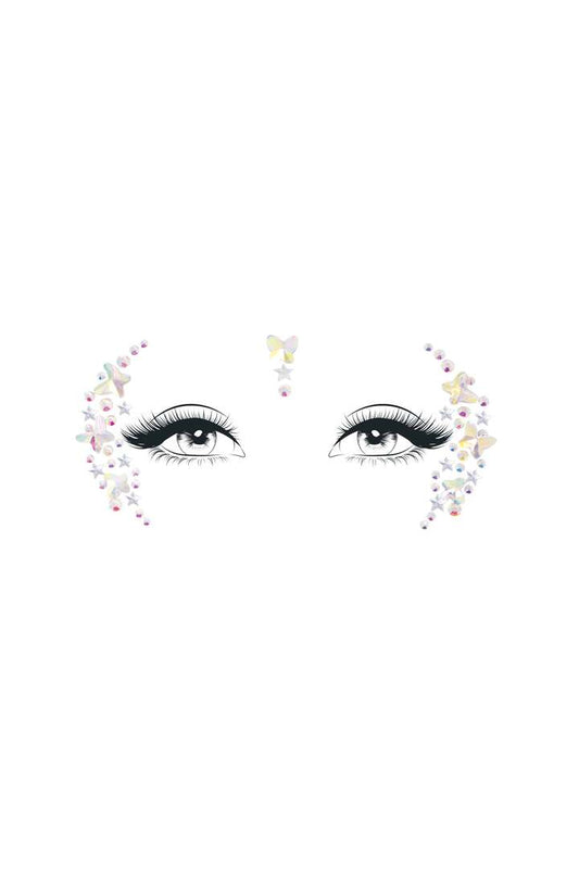 Leg Avenue Elera Face Jewels Sticker Clear in One Size 
