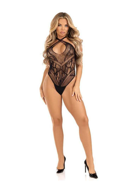 Leg Avenue Elevated Allure Lace Teddy in One Size 3