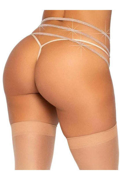 Leg Avenue Estee Rhinestone Garter Belt in One Size 3