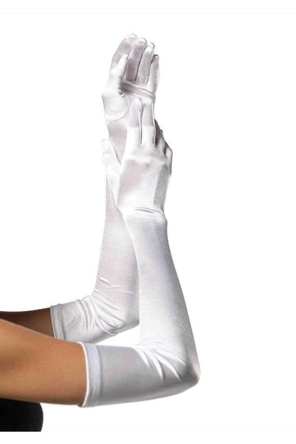 Leg Avenue Extra Long Opera Length Satin Gloves in One Size  1
