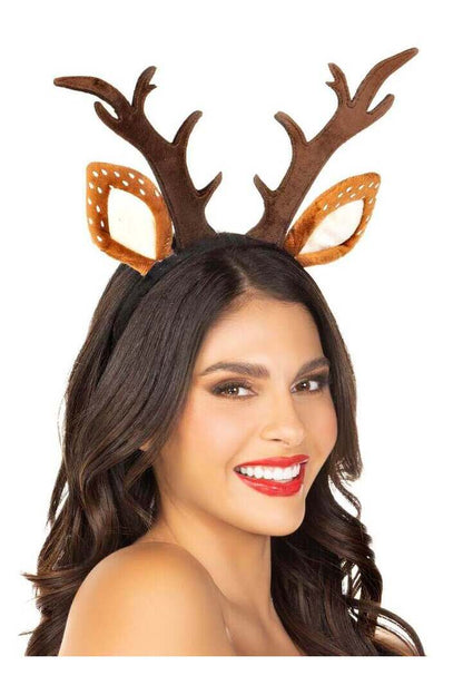 Leg Avenue Fawn Ear Antler Animal Costume Headband Brown in One Size 2