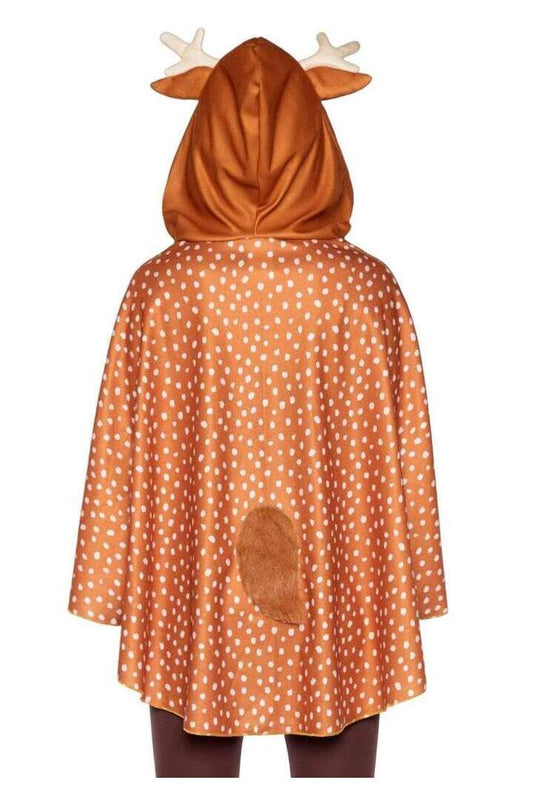 Leg Avenue Fawn Poncho Animal Costume With Hood Brown in One Size 1