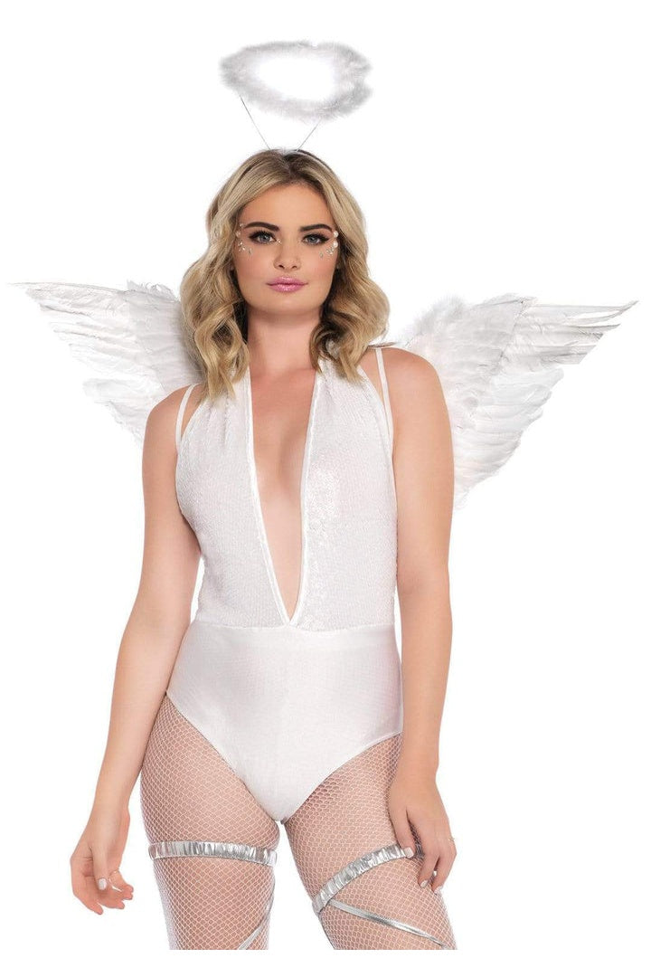 Leg Avenue Feather Angel Wings & Halo Accessory Kit in One Size  5
